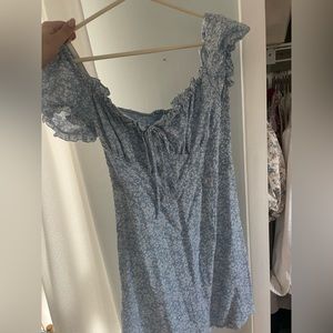 Blue Floral Mini Dress